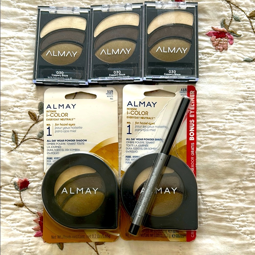 NWT⭐️LOT of 5 ALMAY EYESHADOWS (1 is a BONUS PKG w/Eyeliner).